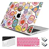 Yebiseven for MacBook Air 13(13.6) inch Case 2025 2024-2022 M4 M3 M2 A3240 A3113 A2681 Shockproof & Scratch-Resistant Hard Shell + Keyboard Cover + Trackpad Protector + Type C, Summer Escape