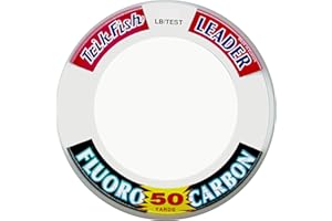 TrikFish Fluorocarbon Leader Fishing Line - Trik Fish Leader Material - Saltwater & Freshwater Fishing Line - Clear, Virtually Invisible - High Strength & Abrasion Resistance - 15-100 Lb Test Spool