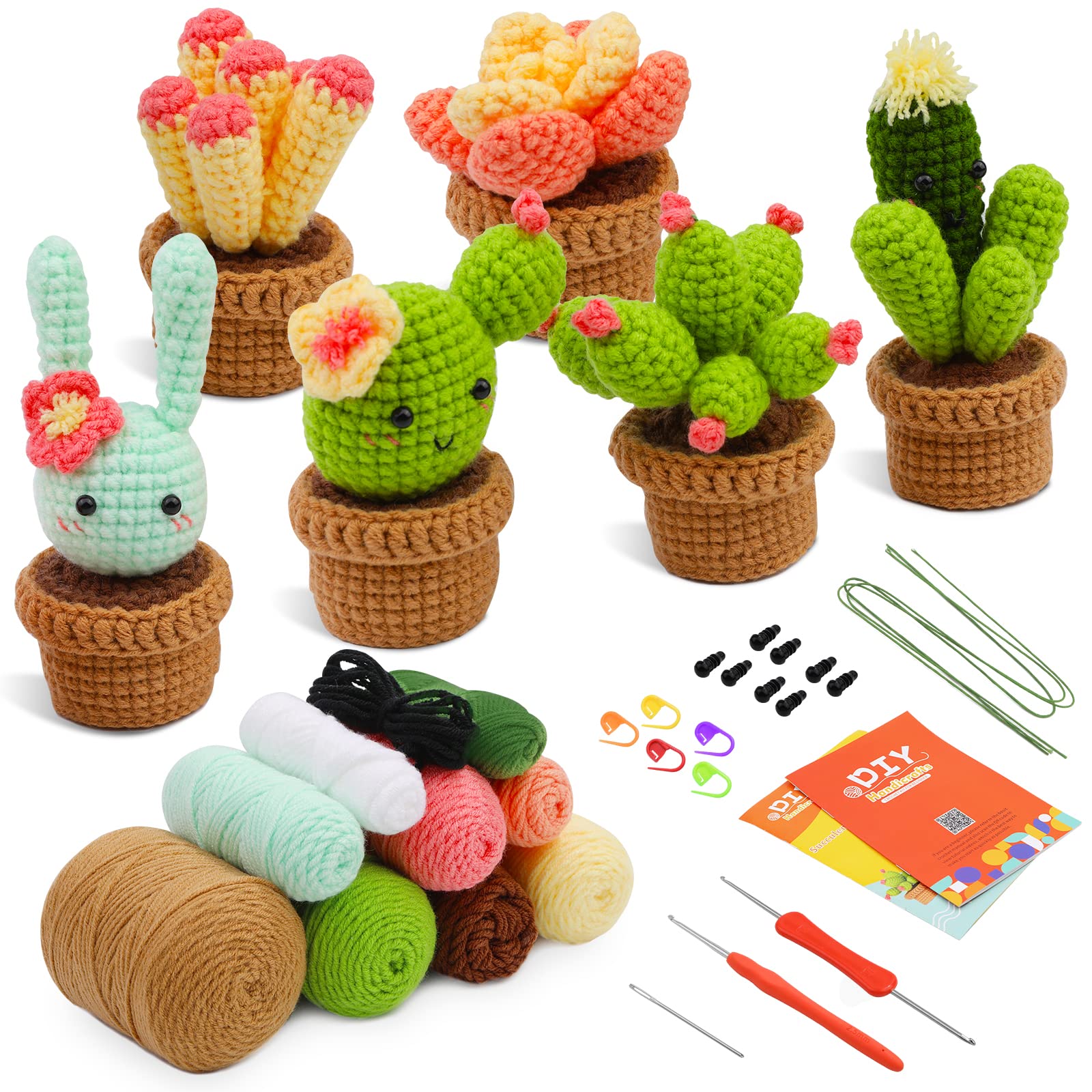 Namner Crochet Kit, Crochet Kit for Beginners, Amigurumi Plant Crochet Kit, for DIY Handcrafts with Crochet Hooks, Yarn, Polyester Fiber Filling, Hand Sewing Needle, Stitch Markers and Instruction
