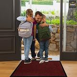 Homatz Indoor Door Mat Heavy Duty Rubber Non Slip Washable 40x60cm Red view 6