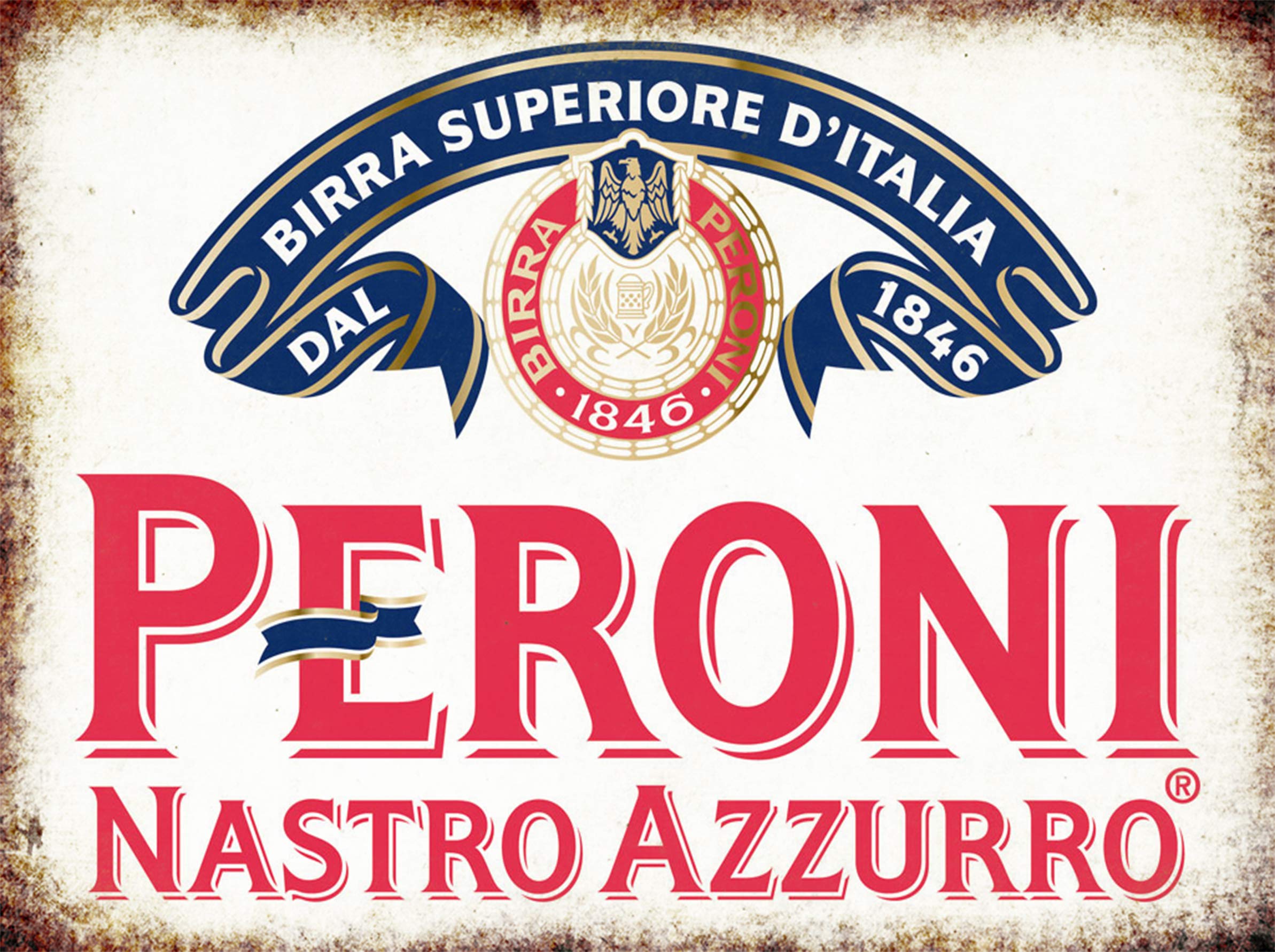 PERONI Beer 10x8" Retro Vintage Metal Advertising Sign Plaque Wall Art Pic