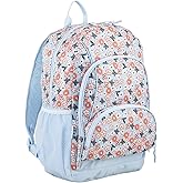 Eastsport Laptop Backpack, Multipurpose Casual Daypack, Triple Compartments Bookbag for College, Hiking, Work, 18 Inches, Blue Butterflies
