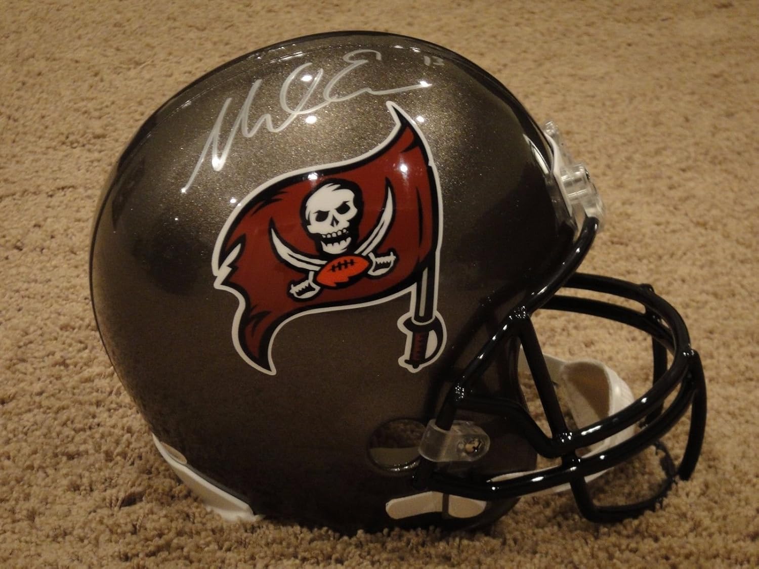 mike evans signed helmet