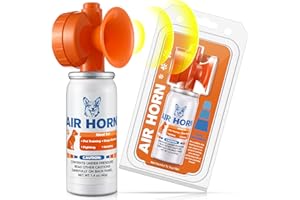 HappyAlley Air Horn, 1.4 oz 120 dB Loud Pet Trainer to Stop Dog Attacking Barking Fighting Jumping, Coyotes Air Horn for Safety, Protect Yourself & Pet While Walking, Orange(1 Pack)