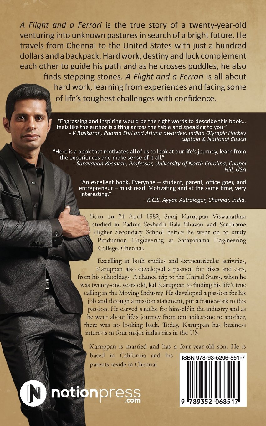 A Flight And A Ferrari Karuppan 9789352068517 Amazon Com Books