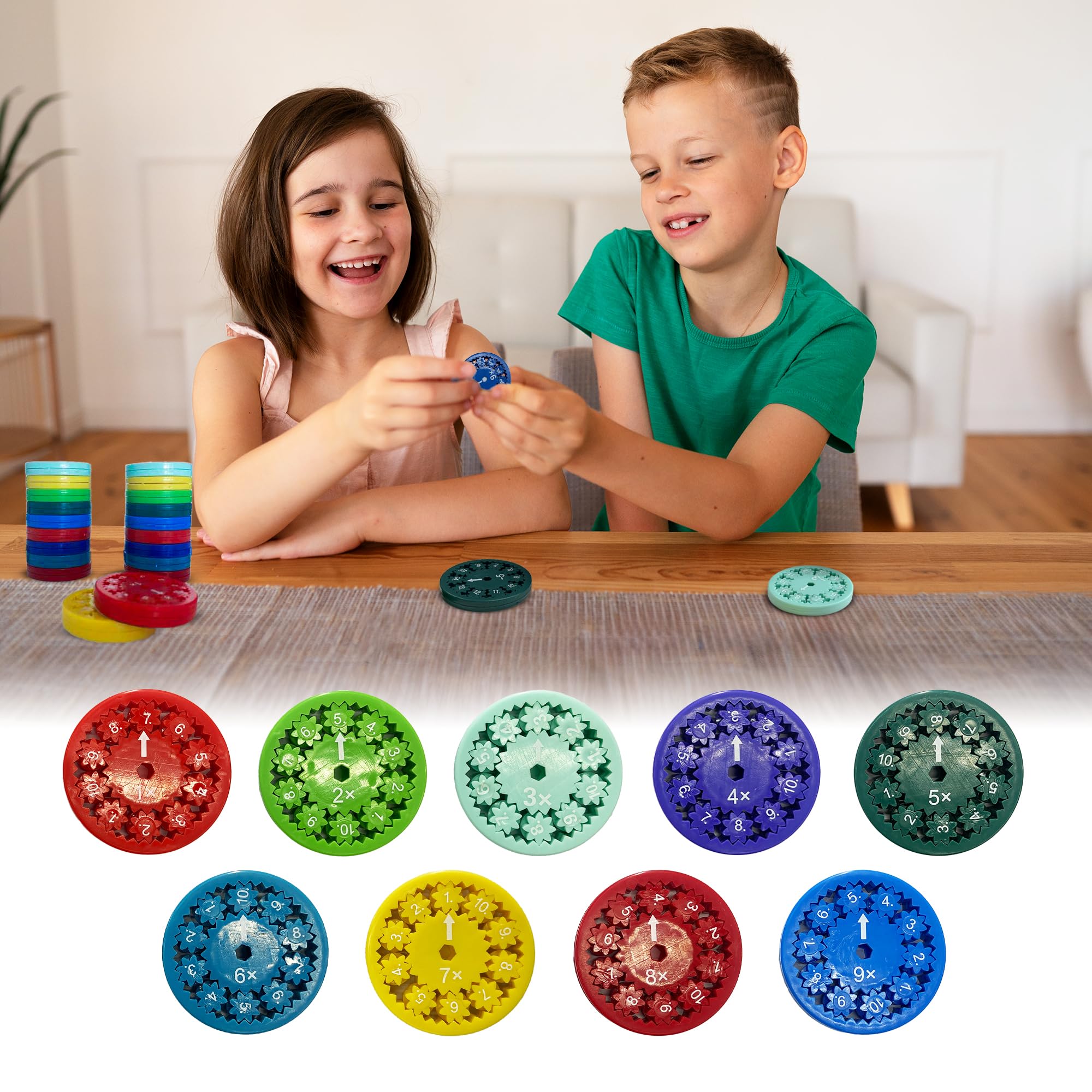 Photo 1 of Math Fidget Spinners:Educational Math Fact Fidget Spinners,Learn Multiplication and Division,Perfect for Stimmers & Fidgeters IdealEducation,Homeschool,Classroom Use(9- Multiplication and Division)