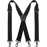 JEMYGINS 1.48" Wide Heavy Duty Suspender with 4 Swivel Hooks for Jeans Pants
