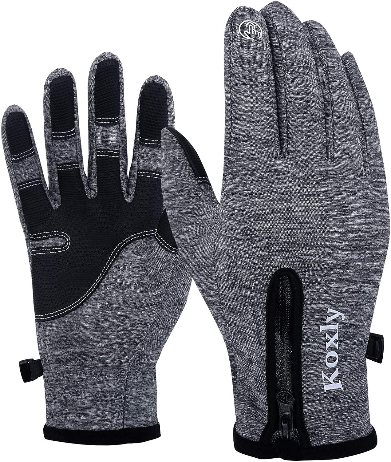 Koxly Winter Gloves Touch Screen Fingers Warm Gloves Insulated Anti-Slip Windproof Waterproof Cycling Riding Running Work for Men Women Mens Womens : Clothing
