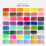 ARTISTRO Watercolor Paint Set 48 Colors Metallic Fluorescent Includes Paper view 4
