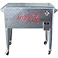 Leigh Country CP 98103 80 qt. ICE Cold Coca-Cola Cooler, Galvanized, Silver