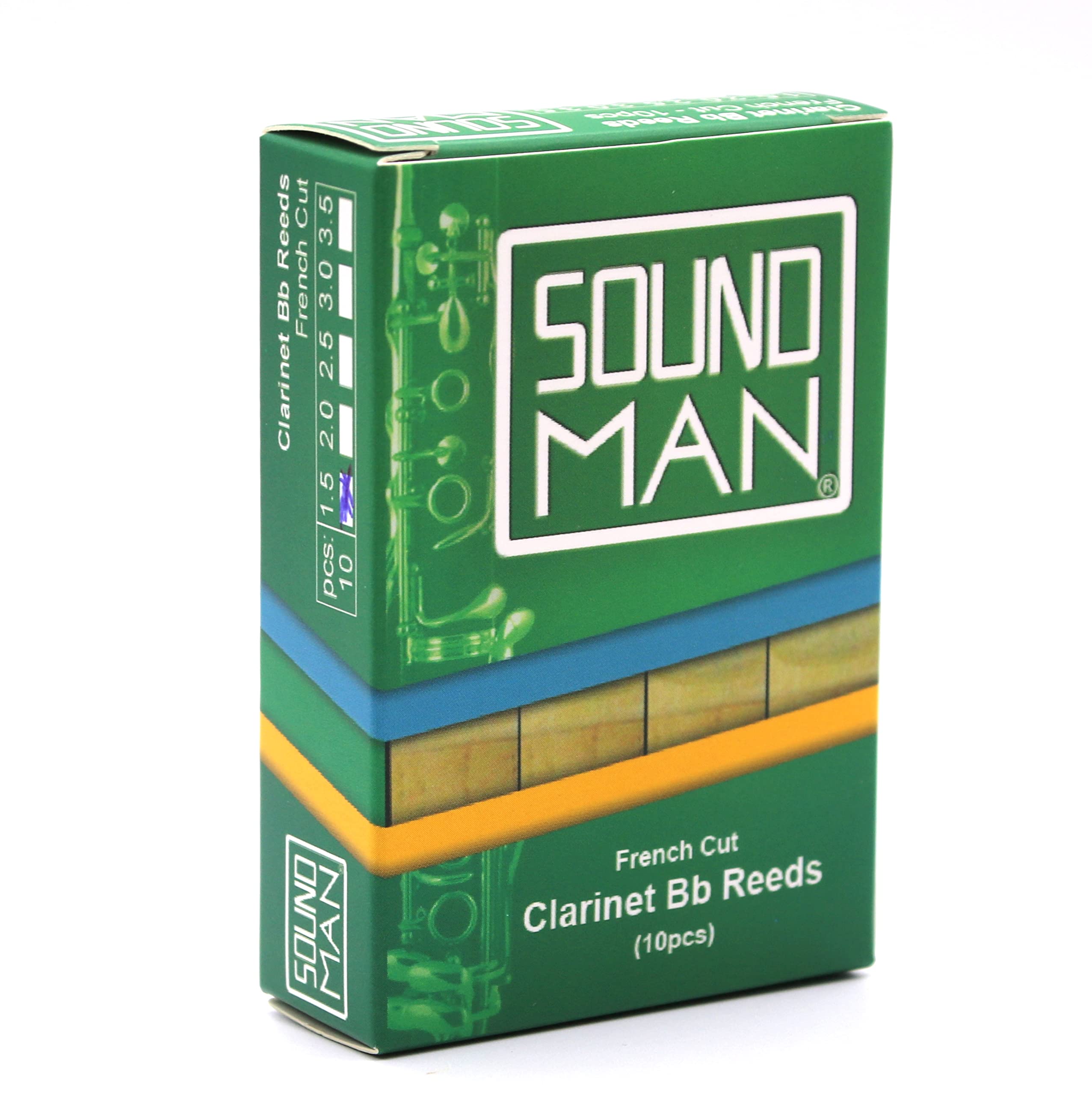 Boehm Clarinet Reeds Soundman® Cane Student 10 pcs Reed Clarinets Böhm System (1.5)