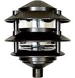 GreenfieldPL3TLEDBR Made in The USA LED Weatherproof 3-Tier Pathlight - Bronze,