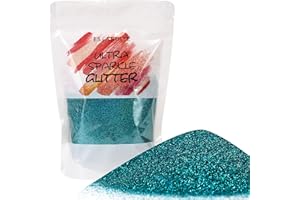 ESTANOITE Holographic Glitter Powder, 150g Multi Purpose Dust Powder for Arts & Crafts, Ultra Fine Glitter for Nail Decoration Weddings Flowers Face Eye Body Nails Skin Hair Festival (Teal Blue)