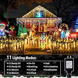 KNONEW Christmas Lights Outdoor Color Changing 400