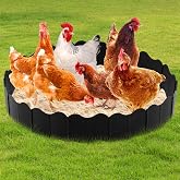Colingmill 1 Set Chicken Dust Bath Tub, 36.4''x5.5'' Coop Lime Accessories Chicken Coop Cleaner Bottomless Design, Dust Bath for Chickens, Ducks, Turkeys, Quails for Farms