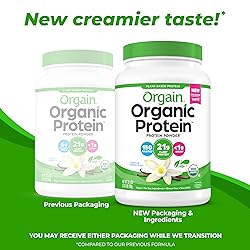 Orgain Organic Vegan Protein Powder, Vanilla Bean