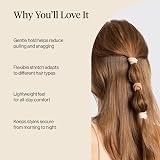 Kitsch Blush Hair Ties 20 Pcs No Damage Nylon Elastic Bands for Women view 3