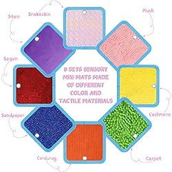 Boao 8 Set Mini Sensory Mats Assorted Textured Play