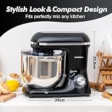 Aucma 7.5L Stand Mixer 1400W with Bowl Dough Hook Whisk Beater Black view 5