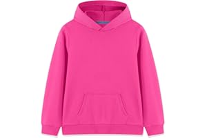 Phedrew Kids Cotton Hoodies Toddler Fall Pullover Hooded Medium Weight Sweatshirts with Pocket for Boys and Girls