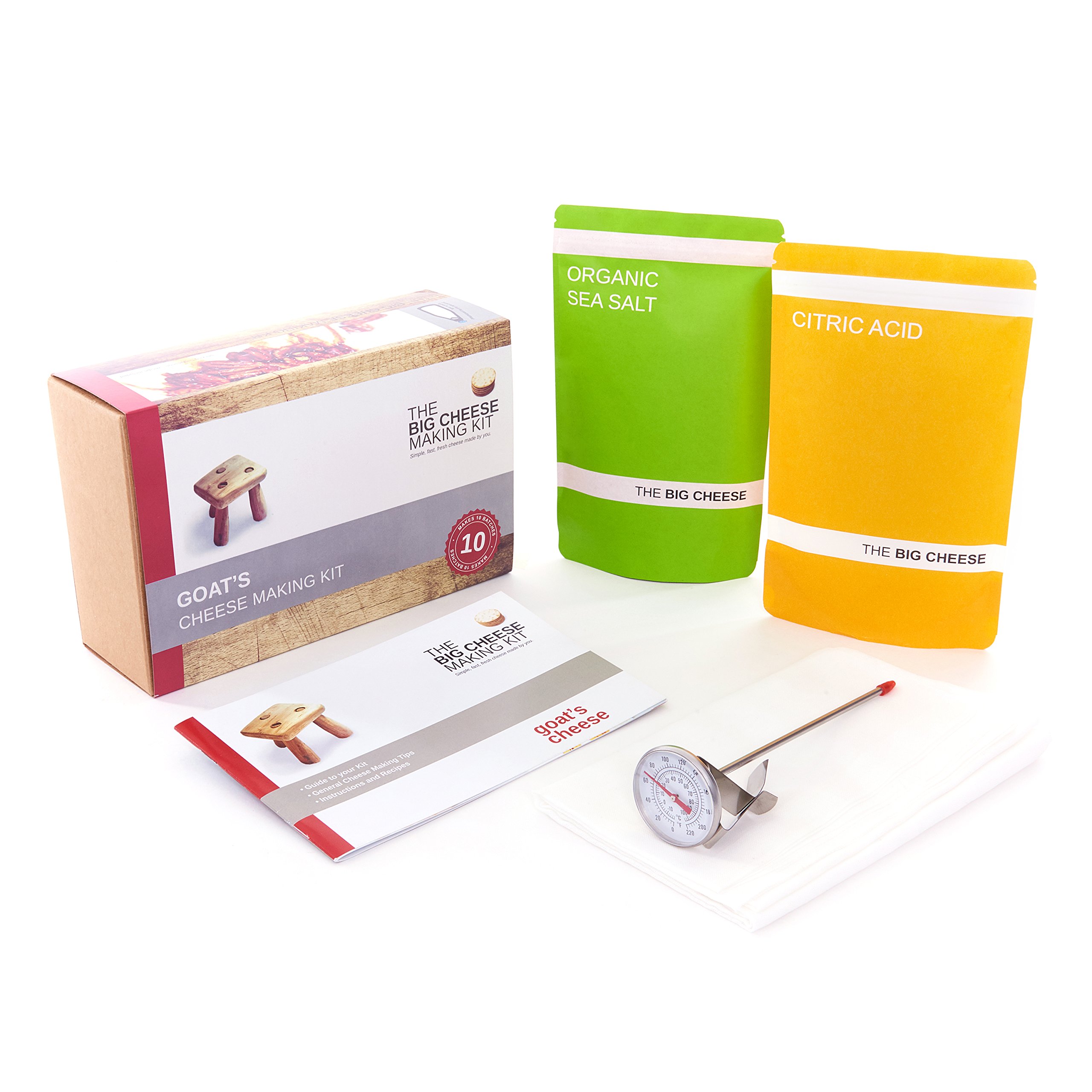 Make Your Own Cheese Kit with Goat’s Cheese Easy Cheese Making Kit (UK) - Gluten-Free Cheese Kit - Includes Recipes and other Ingredients, No Need for Liquid Rennet for Cheese Making, 450g