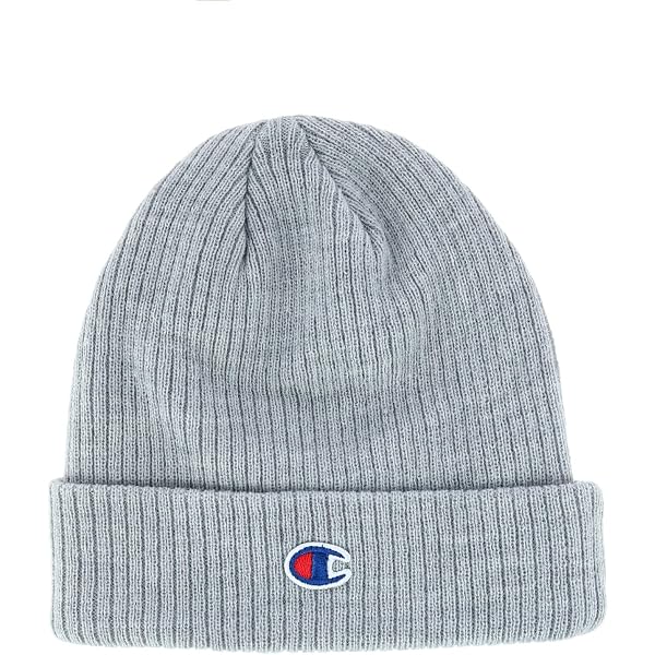 Champion Logo Cuff Beanie, Black/Red/Blue, One Size at  display picture 2