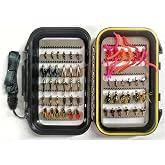 Wifreo Fly Fishing 54 Nymph Flies Assortment BH Wet Fly for Trout Flyfishing with Waterproof Fly Box