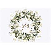 Wreath of Joy Deluxe Boxed Holiday Cards (20 cards, 21 self-sealing envelopes)