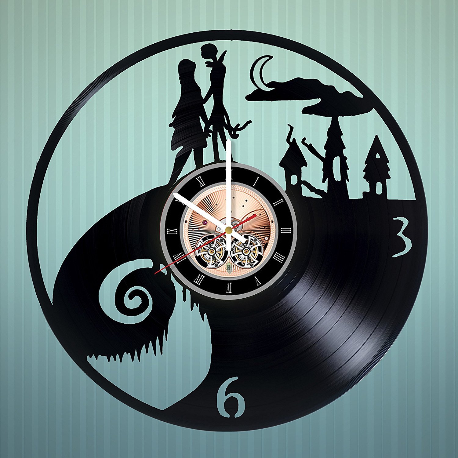 Nightmare Before Christmas Jack and Sally Vinyl Record Wall