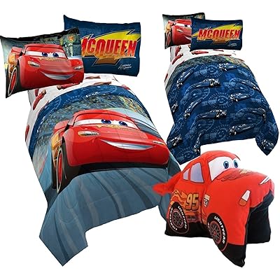 Disney Cars 6pc Full Size Bedding Twin Full Reversible Comforter