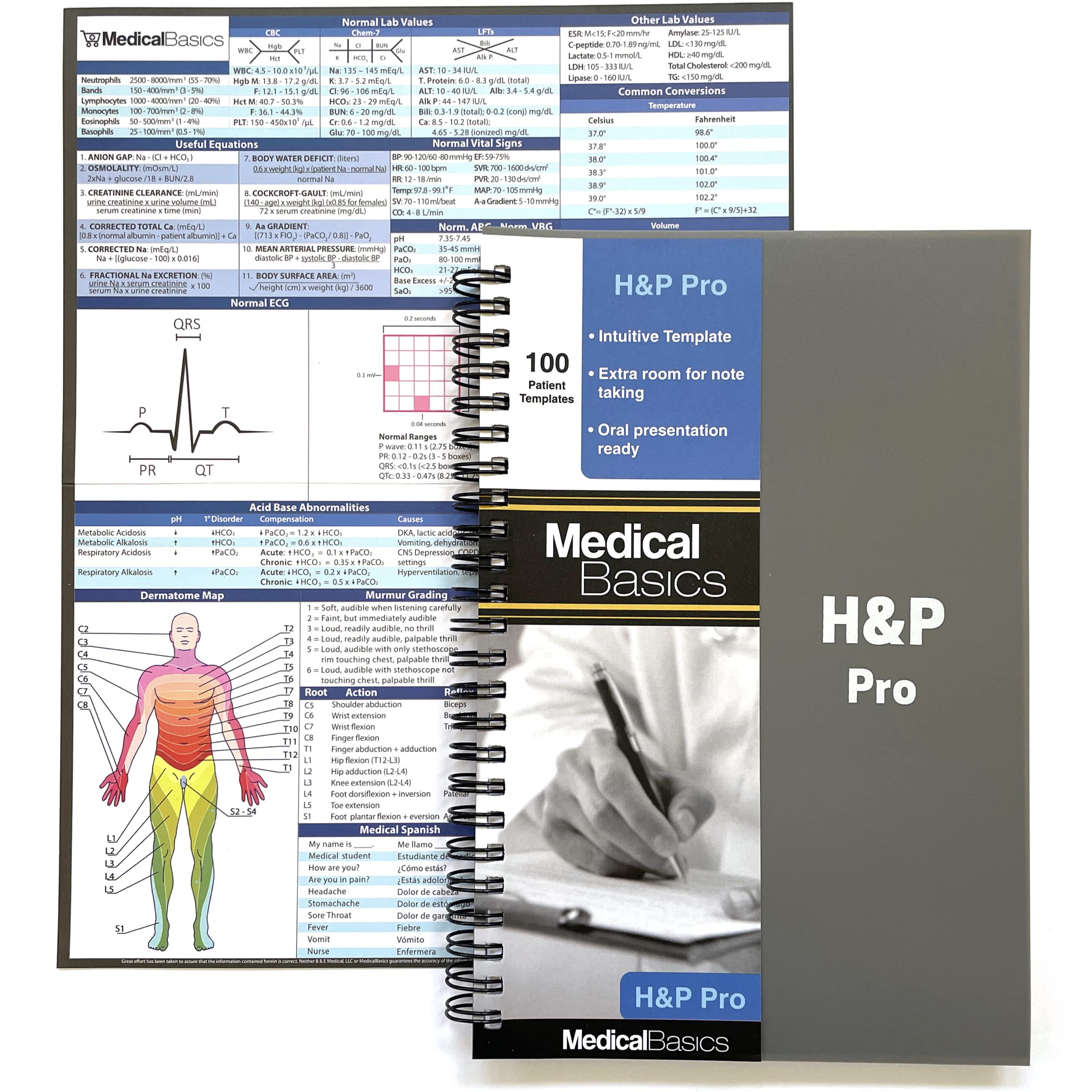 Photo 1 of H&P Pro Notebook (Extra Space for Note-taking) – Medical History and Physical Notebook for medical students, residents, nurse practitioner NP, and physician assistants PA