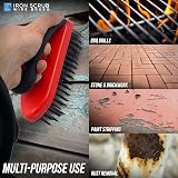 TDBS Hand Block Wire Brush Iron Grip Stiff Metal Brush Heavy Duty Rust Removal view 5