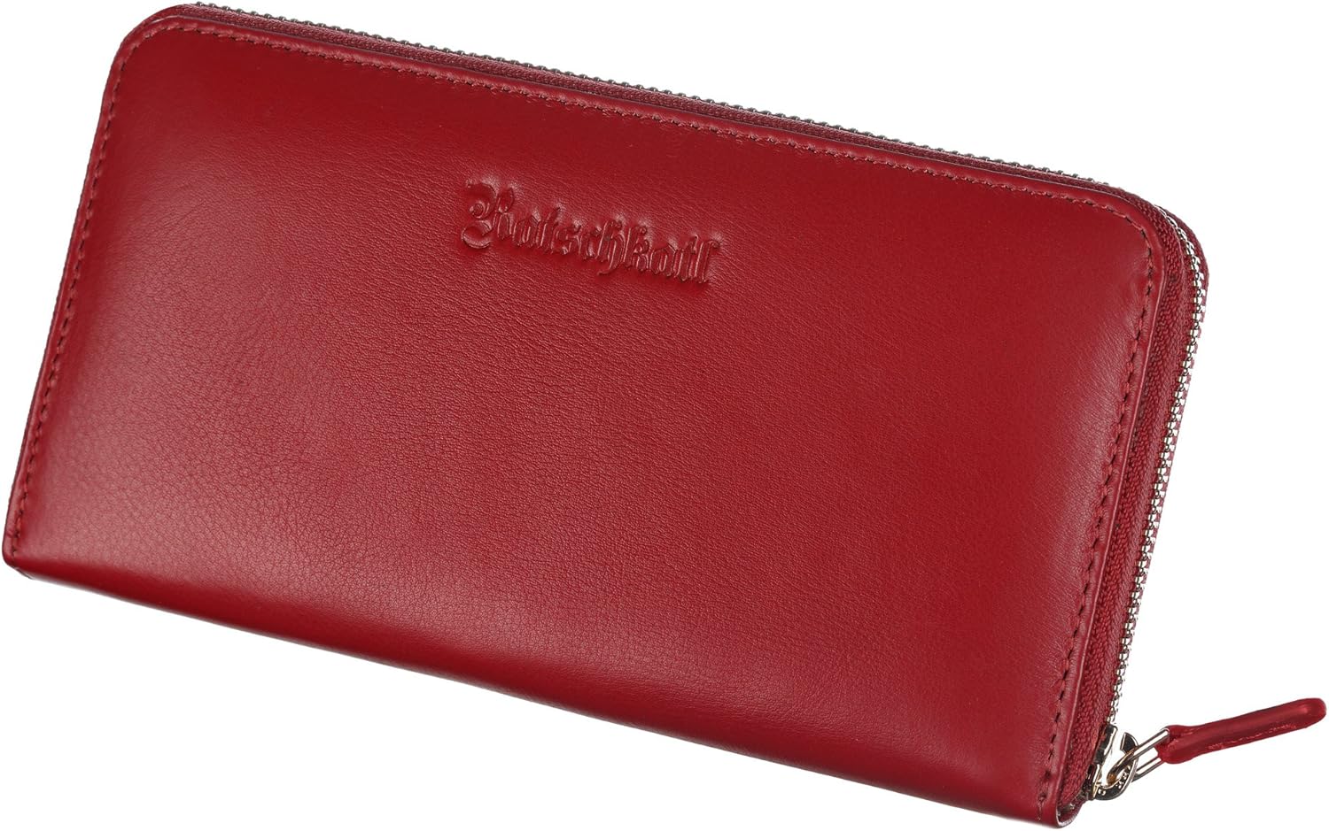 Women's Large Wallet - Handmade with Zip + Many Card Slots - Wallet - Wallet - Clutch, Red