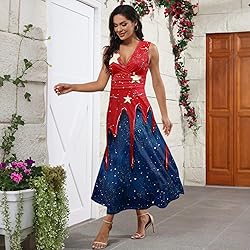CHRATLHI Womens Fourth of July Dress Summer Sexy