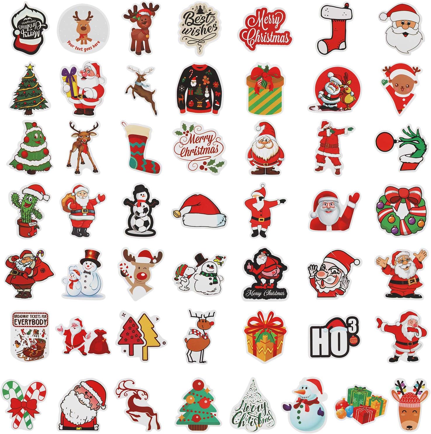 Christmas Decorations,50 Pcs Christmas Stickers VSCO Stickers for Hydro