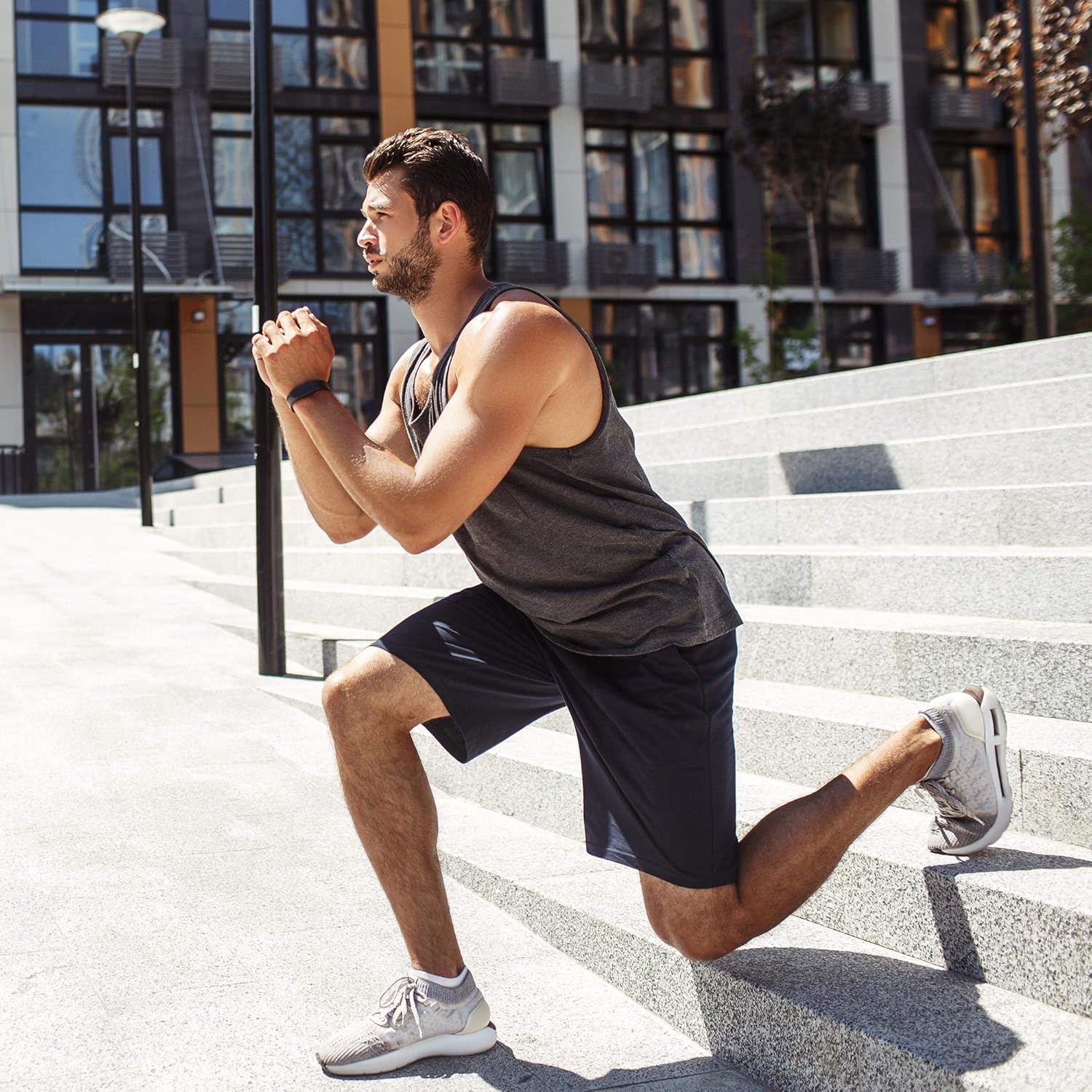 MCPORO Mens Athletic Shorts with Pockets Quick Drying Activewear for Gym Workout: Clothing