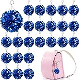 DAVAXI 24 Pcs Cheer Pom Pom Keychain Cheerleader Gift Cheering Keyring Camp Team Gift
