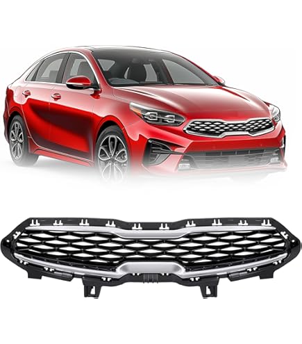 Front Mesh Grille Grill Matte Black Fit Hyundai Kona Hathback