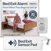 Smart Caregiver Bed Alarm for Elderly Adults, Alerts You When They Get Up | Fall prevention system, weight-sensing pad, incontinence resistant, battery included, USA Company and Customer Service