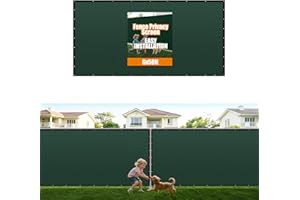 AMAGABELI GARDEN & HOME Amagabeli 6x50ft Privacy Screen Fence Heavy Duty 220GSM Outdoor Fencing Panels Mesh Shade Net Cover for Wall Garden Yard Backyard Commercial Home Decoration (6 ft X 50 ft, Dark Green)