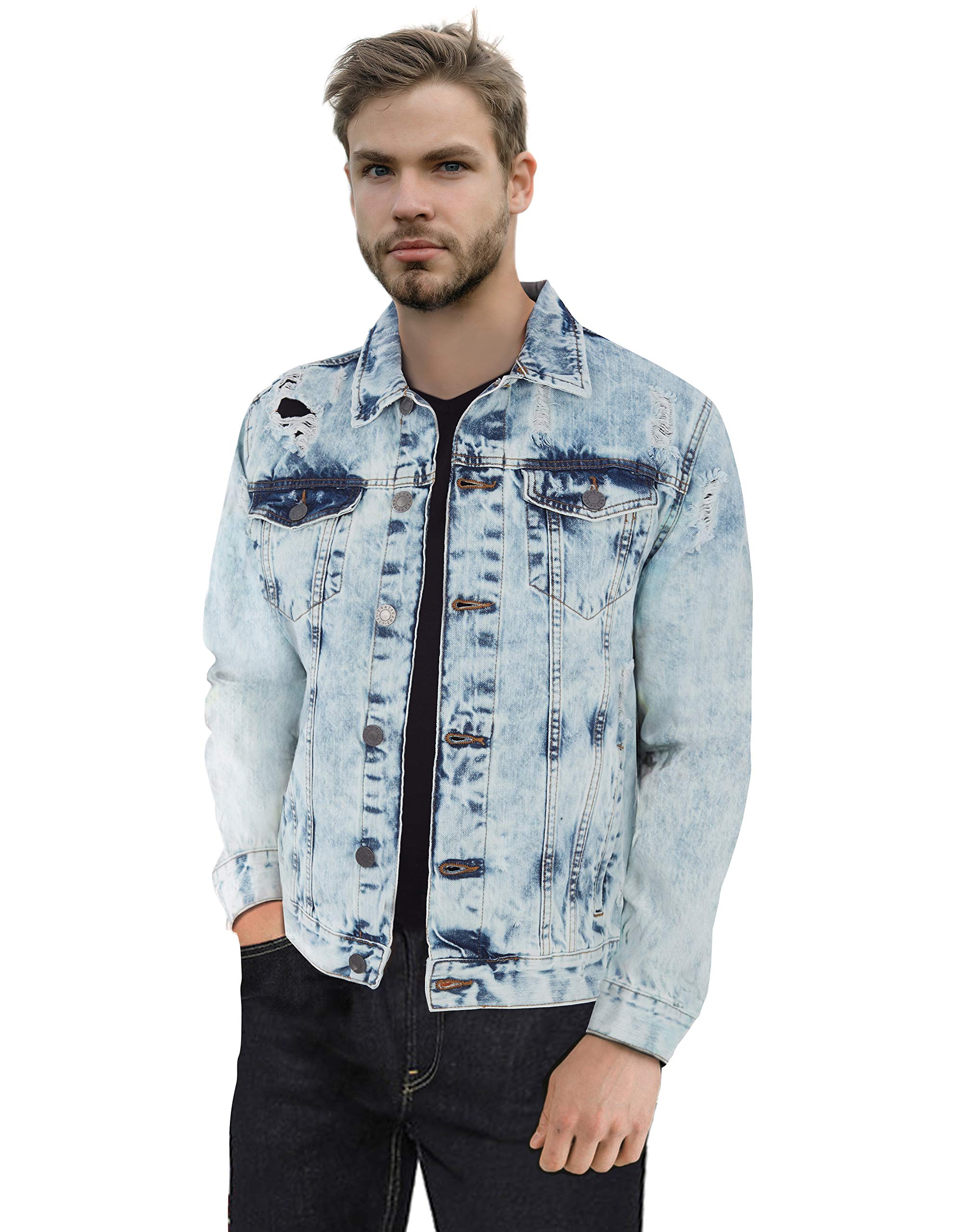 mens slim denim jacket