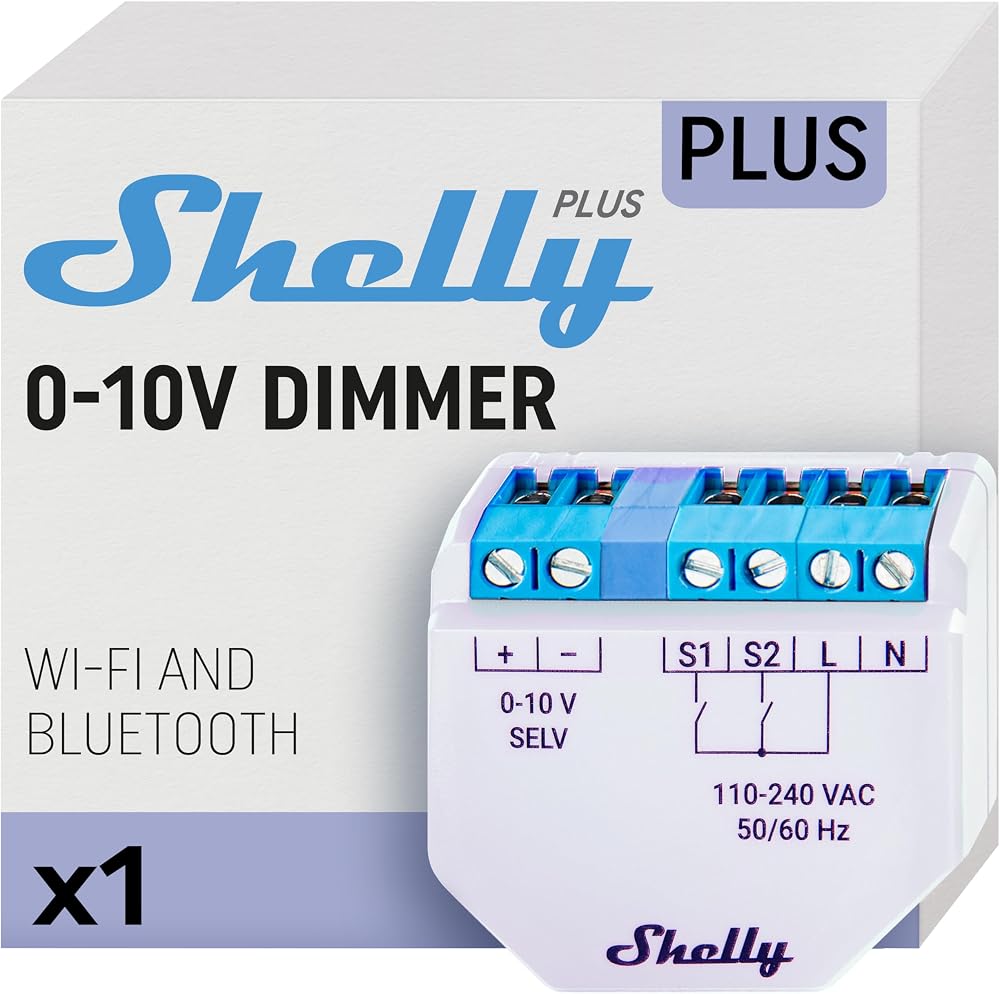 Shelly Plus 0-10V WiFi Smart Dimmer Switch Alexa Google Home No Hub