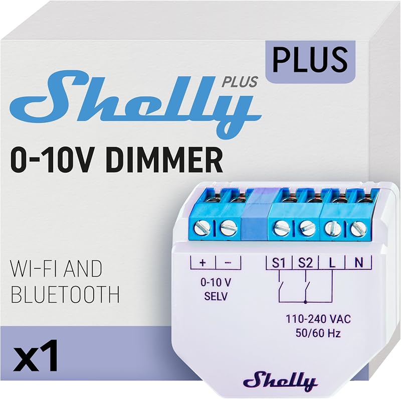 Shelly Plus 0-10V WiFi Smart Dimmer Switch Alexa Google Home No Hub