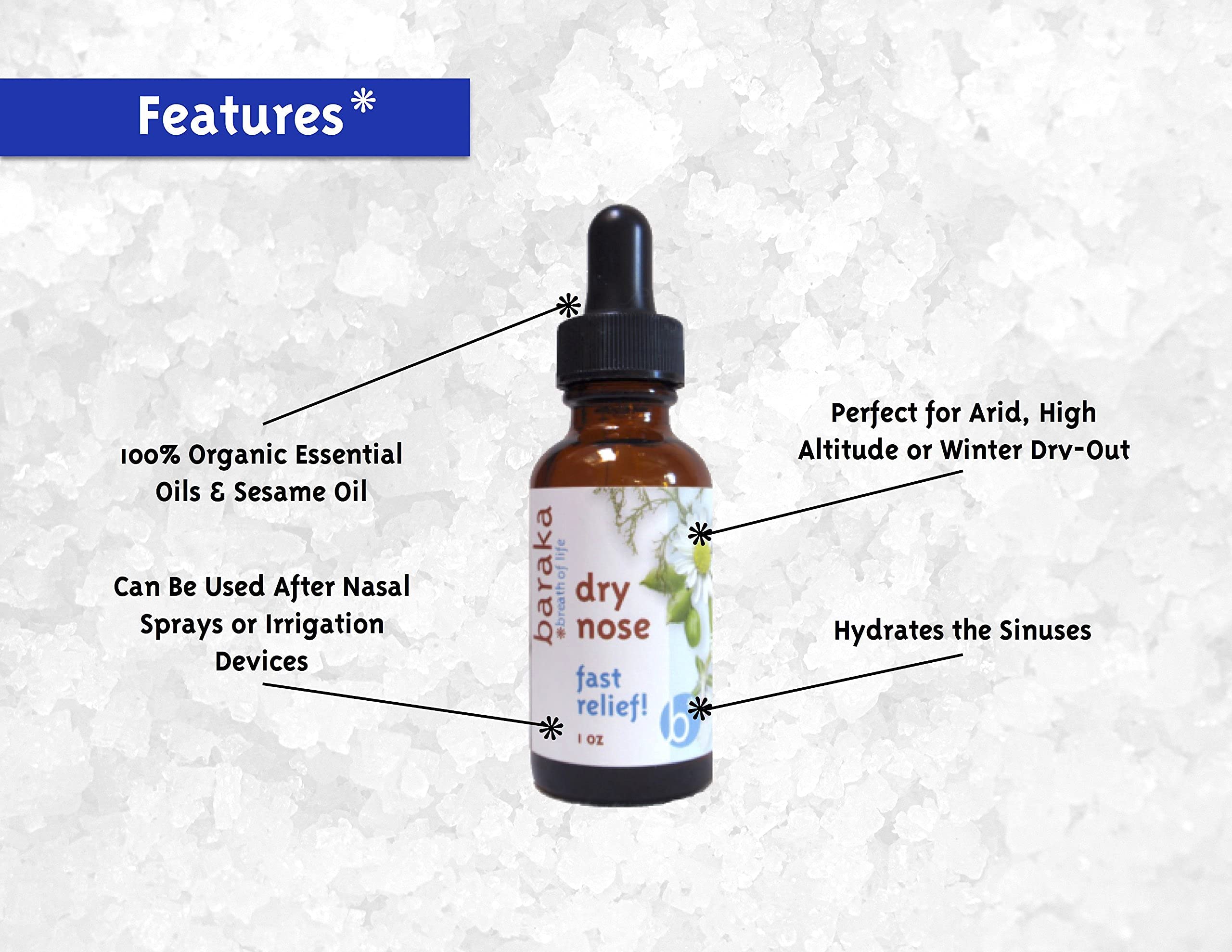 Baraka Sinus Ayurvedic Care Kit - Ceramic Neti Pot (Jade), Perfect for Sinus Relief. (1 oz) Premium Quality Essential Oils and Mineral Salt Rinse (2 oz).