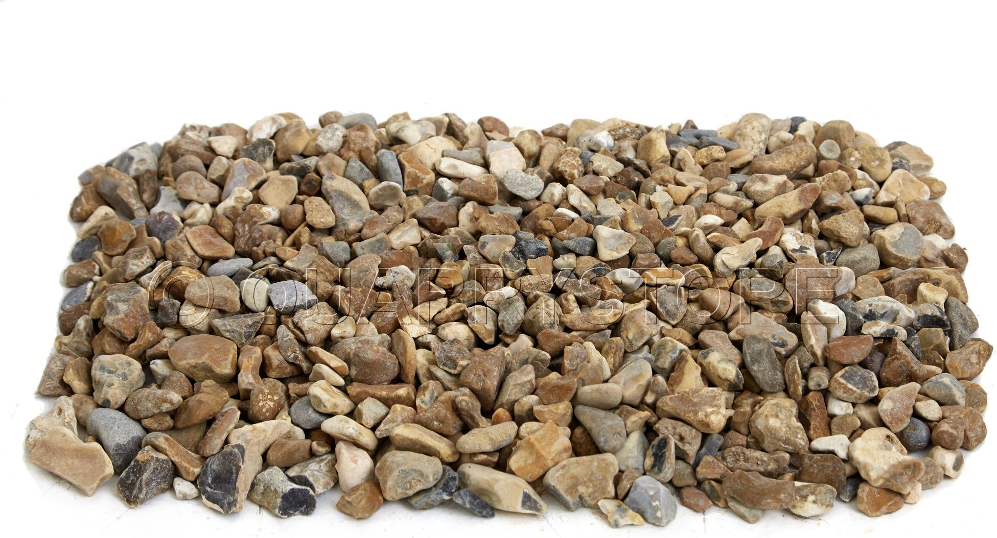 Quarrystore Golden Flint Stones Approximately 20mm in Size - Ideal Outside Decorative Stones for Gardens and Outdoor Projects - 20kg Bag