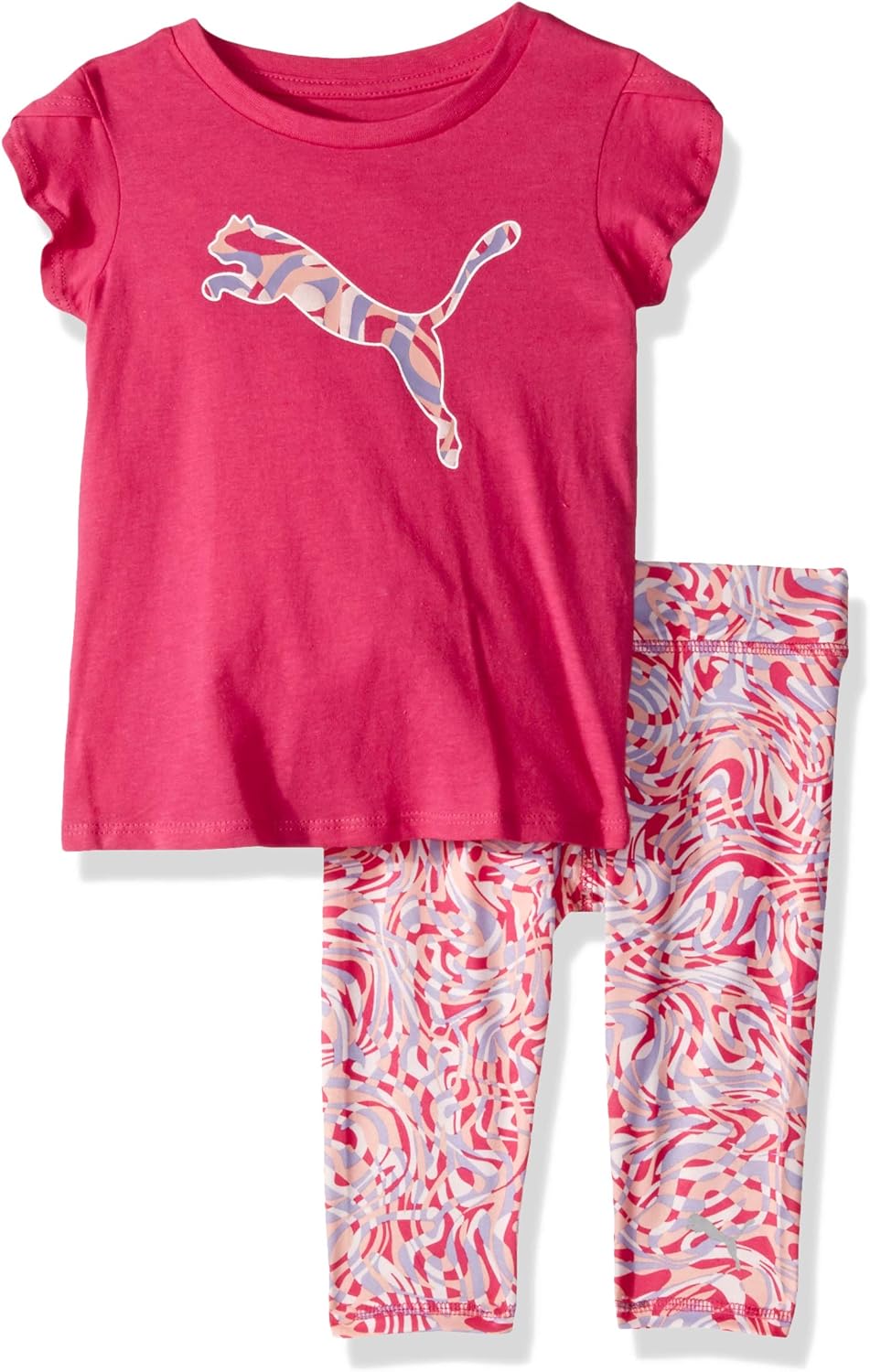 PUMA Toddler Girls' Jogger Set, Fuchsia Purple, 2T Clothing