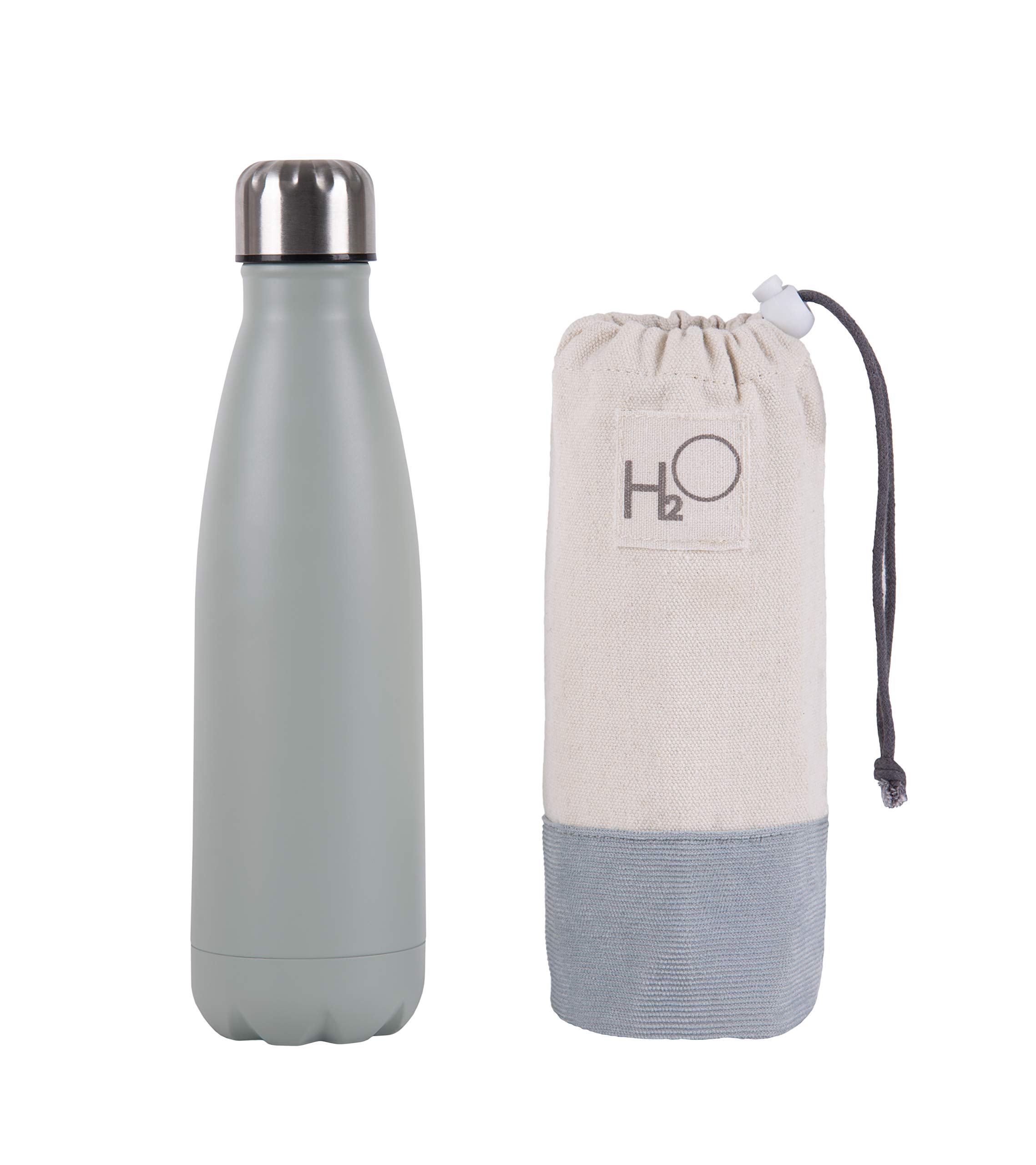 Vintage Marque Premium Travel Hydration Bottle: 500ml Stainless Steel Double Walled Water Bottle with Insulated Leakproof Bag Cover - Teal
