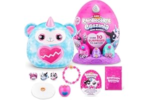 Rainbocorns Eggzania Mini Mania Monkey Plush Surprise Unboxing with Animal Soft Toy, Idea for Girls with Imaginary Play by ZURU