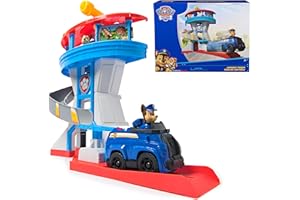 Paw Patrol Lookout Tower, 20-Inch Tower with Chase Action Figures, Rescue Vehicle & Launcher, Kids Toys for Boys & Girls Ages 3 and Up