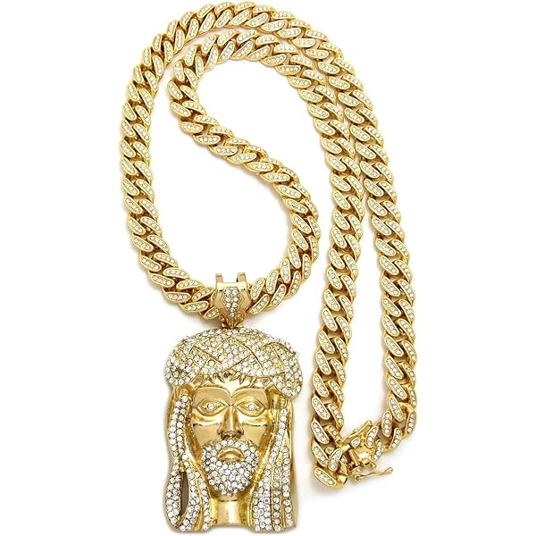 Iced Out Jesus Face Pendant 12mm 30
